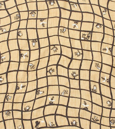 cotton bandana in nude colours and checks